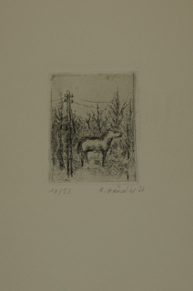 Bl.4 o.T. Landschaft mit Pferd (Händler Rolf)