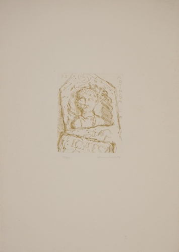 Bl.4 Grabstein und Inschrift (Henkel Friedrich B.)